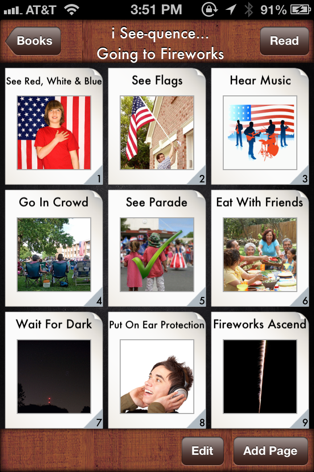 i See-quence... Going to Fireworks Social Story - Educational App